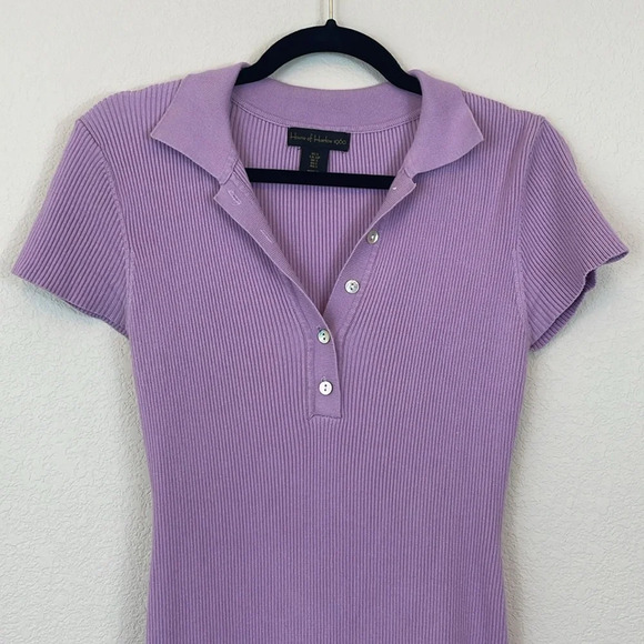 House of Harlow lavender ribbed knit maxi body con dress size small - Picture 2 of 7